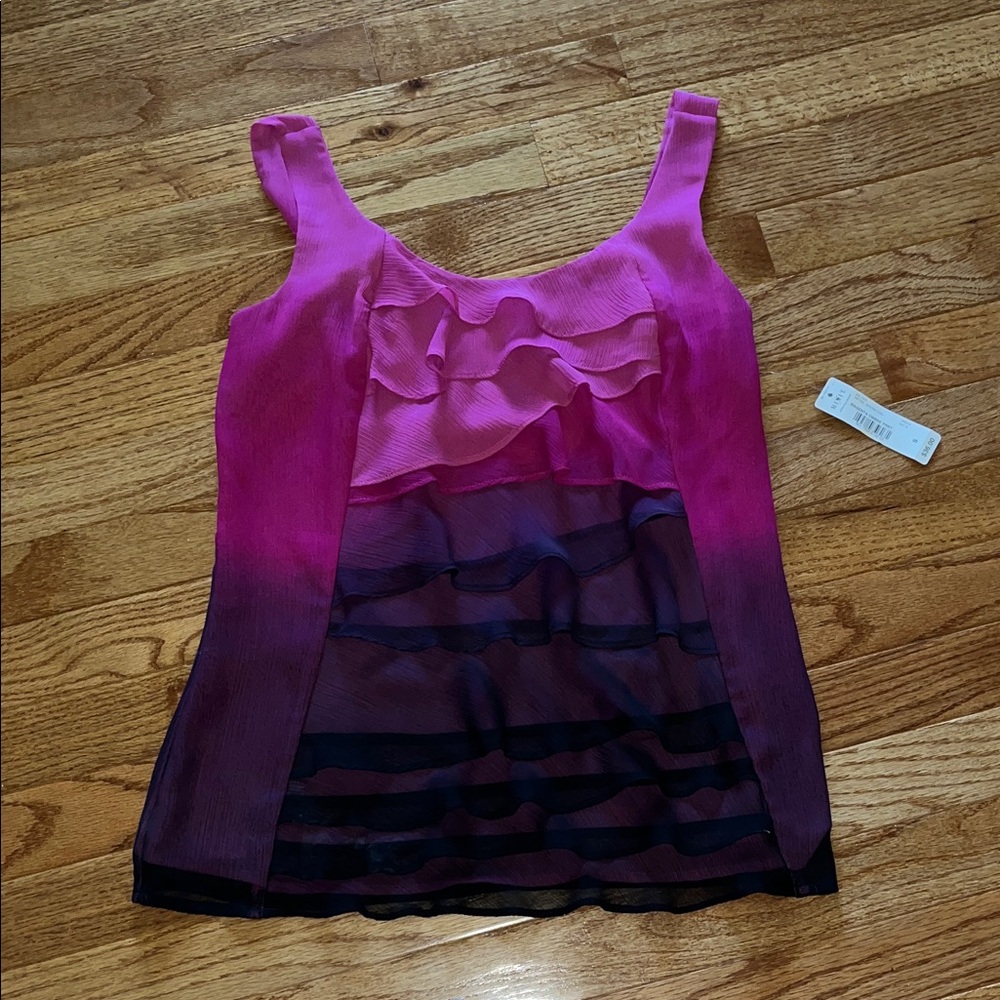 JCPenney Pink and Purple Ombre Tank Top - Picture 1 of 9